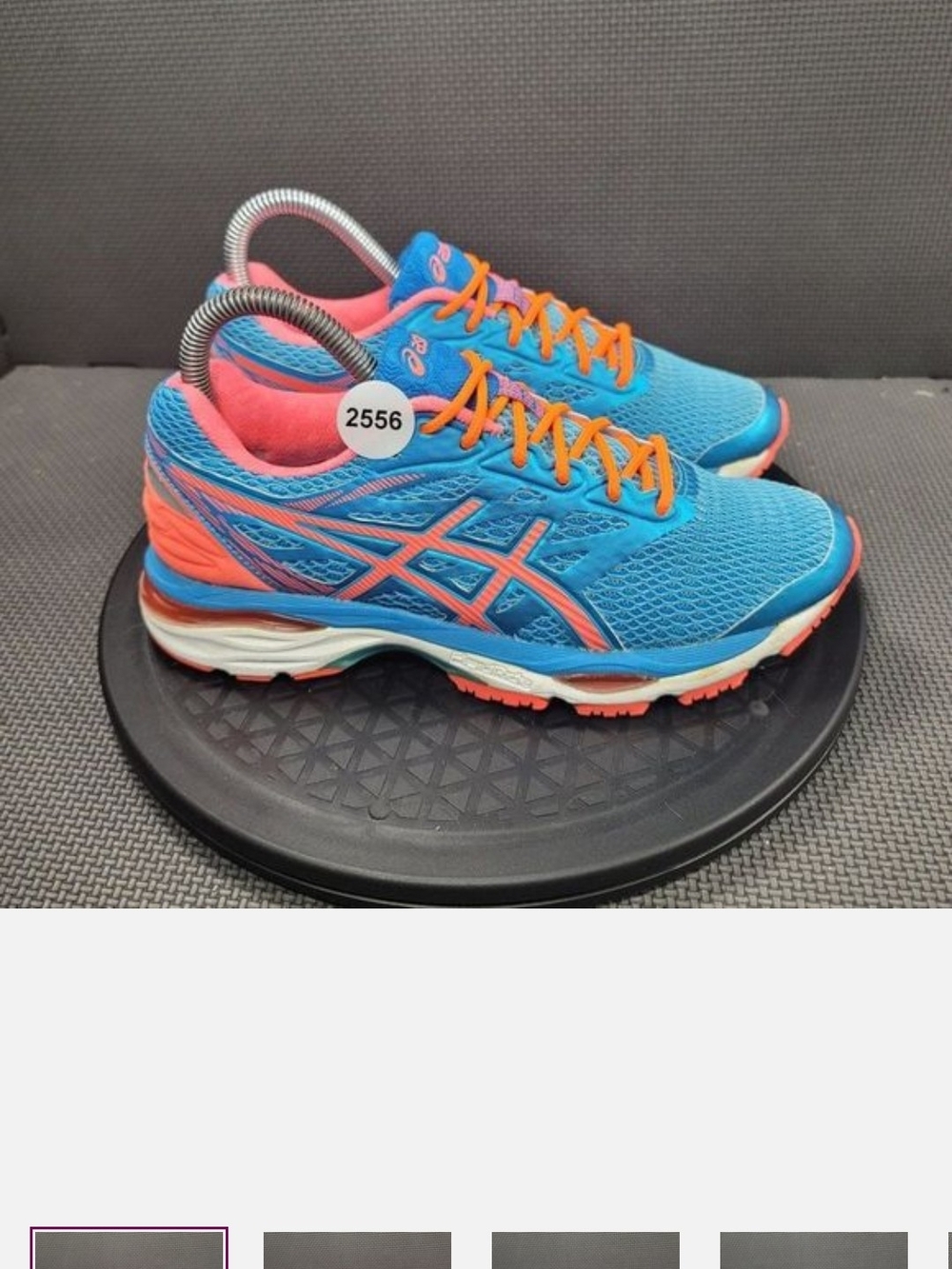 ASICS Women's Bright Blue & Coral Athletic Running Shoes 6.5 NARROW